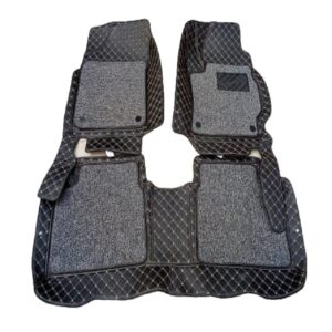KIA Picanto 9D Floor Mat Black With Grey Grass 3 Pcs - Model 2019-2021