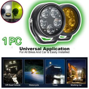 1 Pc HJG 5 SMD Floodlight 100 Watt Cree SMD With Yellow Fog Covers And Wiring Bar Light