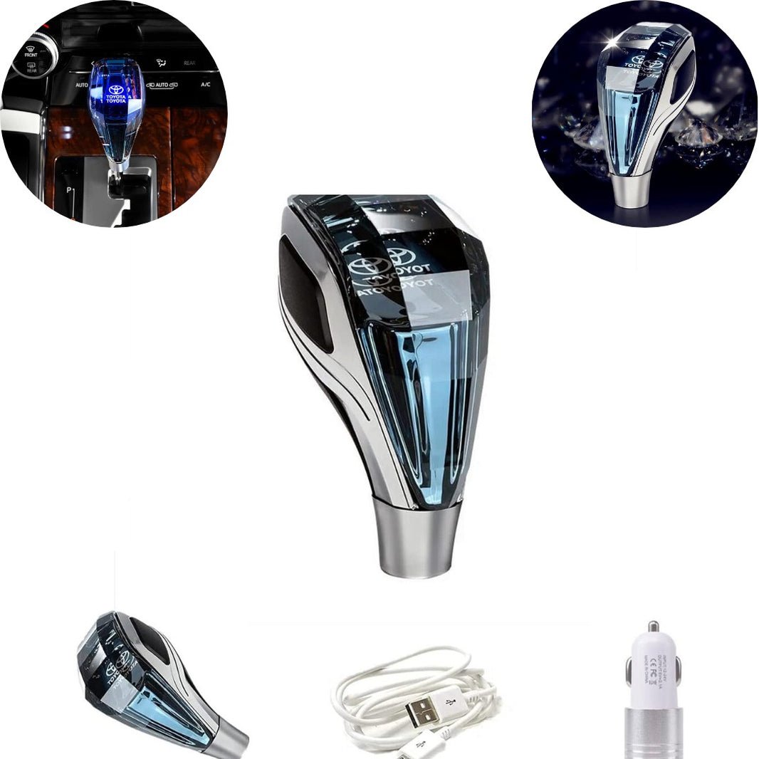 1 Pc Universal Toyota Crystal Shape Gear Knob Car LED Handball Crystal Touch Activated