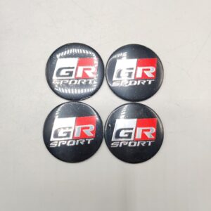 Universal 4.5mm Metal patri Wheel Logo in Premium Quality 4 Pcs Set
