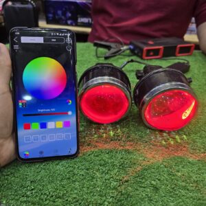 Universal LIUHAWK Bumper BI Xenon Projector Upgraded Version With RGB DRL And 100 watt LED Supported Chrome Ring 3.0 Lens