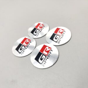 Universal 4.5mm Metal patri Wheel Logo in Premium Quality 4 Pcs Set